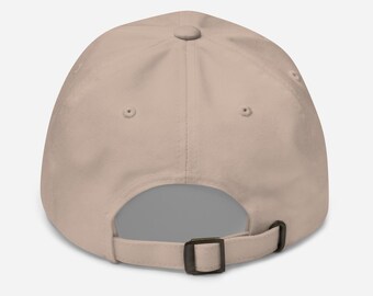 帽子 nobu NOBU Embroidered Dad Hat: Beige Cotton Twill Baseball Cap - Etsy
