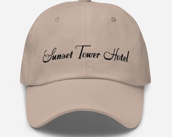 帽子 nobu NOBU Embroidered Dad Hat: Beige Cotton Twill Baseball Cap - Etsy