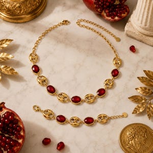 Imperial Ruby Set – Necklace & Bracelet Set