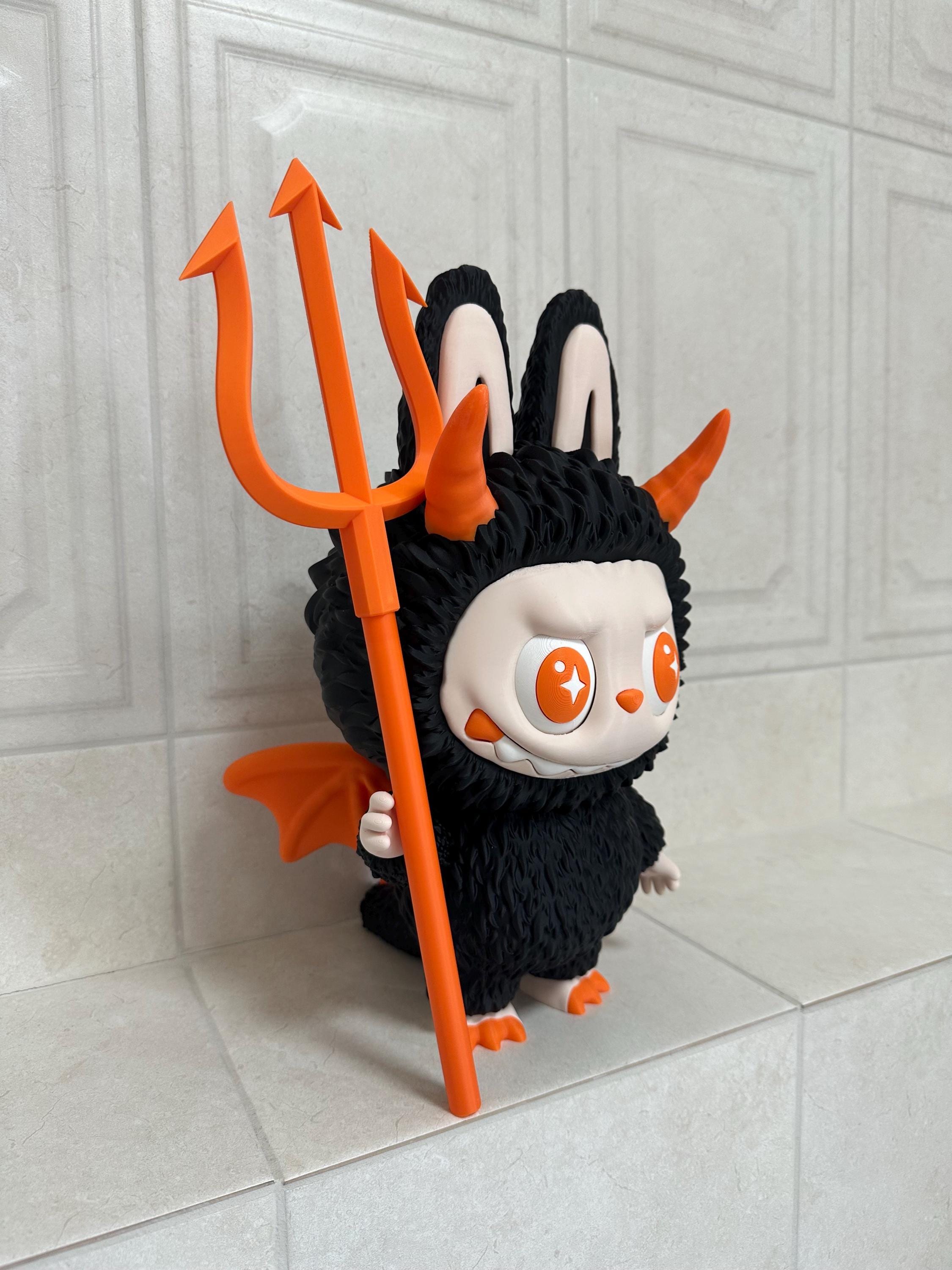 Labubu Devil Reference Unique Labubu Devil Figurine - Handmade Large Collectible Toy Sculpture ...