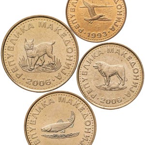 Macedonia. Coins set (4 coins. aUnc-Unc) 1993-2008