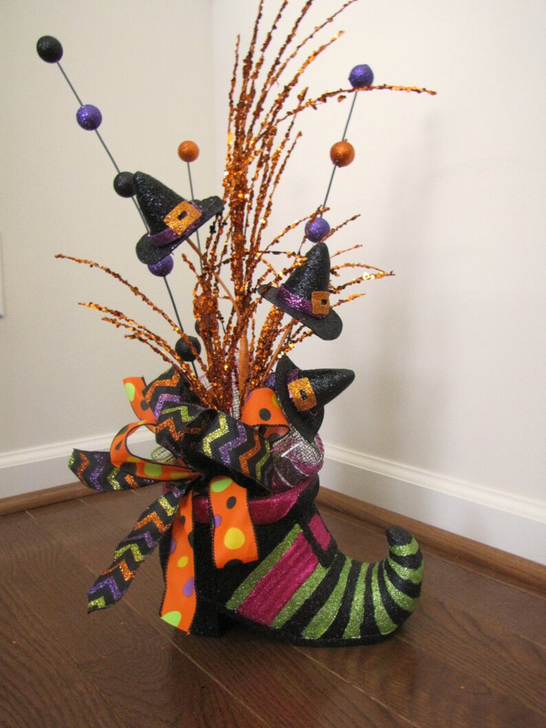 Witch Shoe Halloween Table Decoration Witch Hat Decoration | Etsy