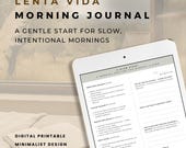 Morning Journal Template – Mindful Daily Planner • Minimalist Printable PDF • Gentle Start Routine for Slow Living & Intentional Mornings