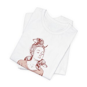 面白いダックスフンドTシャツ、もう1匹ダックスフンドTシャツ、ウィーナー犬Tシャツ、犬好きママへのギフト、ダックスフンド好きTシャツ、面白い犬Tシャツ、ソーセージ犬Tシャツ 画像 9