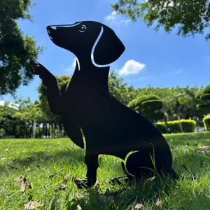 Dachshund Metal, Dachshund Yard Stake, Dog Memorial, Garden Art