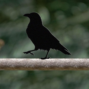 Crow metal, Halloween decoration, Raven yard art