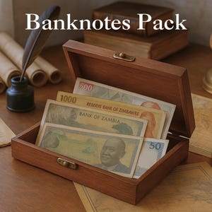 Confezione misteriosa di 8 banconote da collezione vintage, lotto di valute mondiali, regalo unico per collezionisti, amanti della storia, numismatica, carta moneta