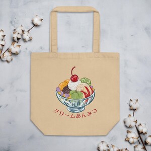 Eco Tote Bag -  Cream Anmitsu Tote Bag , Japanese Dessert Design