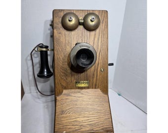 Kellogg Cathedral Wood Wall Telephone Hand Crank Modified