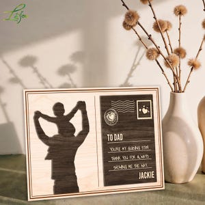 Regalo personalizado para el Día del Padre de LaYou, regalo personalizado para el Día del Padre para papá, letrero personalizado para papá, regalo de cumpleaños para papá, regalo significativo para papá