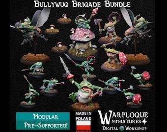 The Bullywug Brigade - multipart models for tabletop games