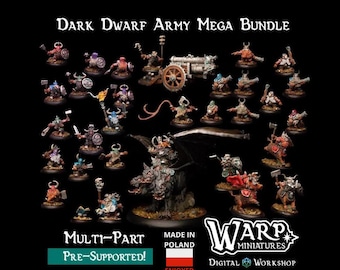 Dark Dwarf Army - models for tabletop games