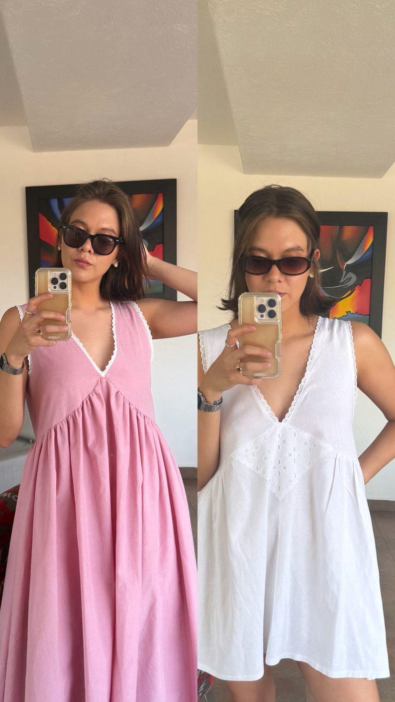 Linen Dress Pattern PDF | Easy sewing | instant download | xs - xxl image 2