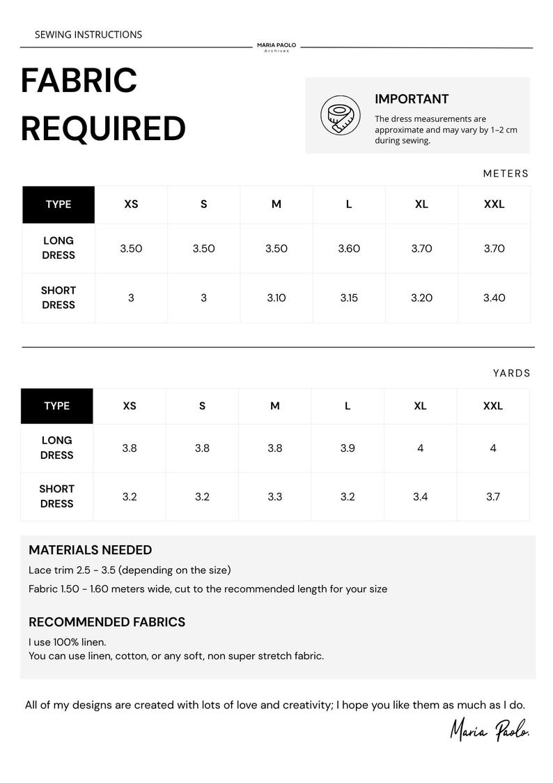 Linen Dress Pattern PDF | Easy sewing | instant download | xs - xxl image 8