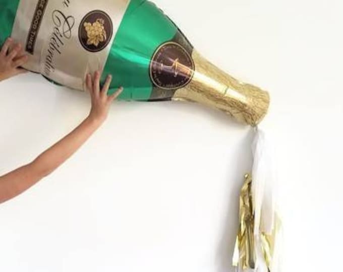 Champagne balloon,Giant Champagne balloon,Foil balloon,Champagne bottle balloon,Wedding decor,Party balloon,New years balloon,Pop the bubbly