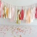Peach Tassel Garland,Georgia peach,pink and peach,coral and pink tassel garland,girls birthday party garland,just peachy,baby shower garland