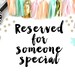 Reserved listing for Christina