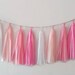 Pink tassel garland,Blush tassel garland,Pink fringe,Baby shower garland,Birthday garland,nursery garland,Baby girl,Girl party,Pink Party