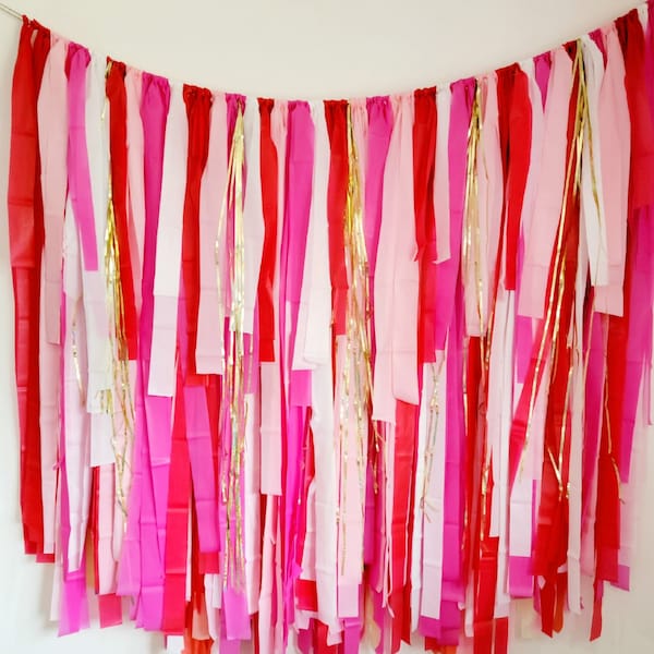 Fringe backdrop,streamer backdrop,Bachelorette party backdrop,birthday party backdrop,Bachelorette,pink finge backdrop,valentines day,pink