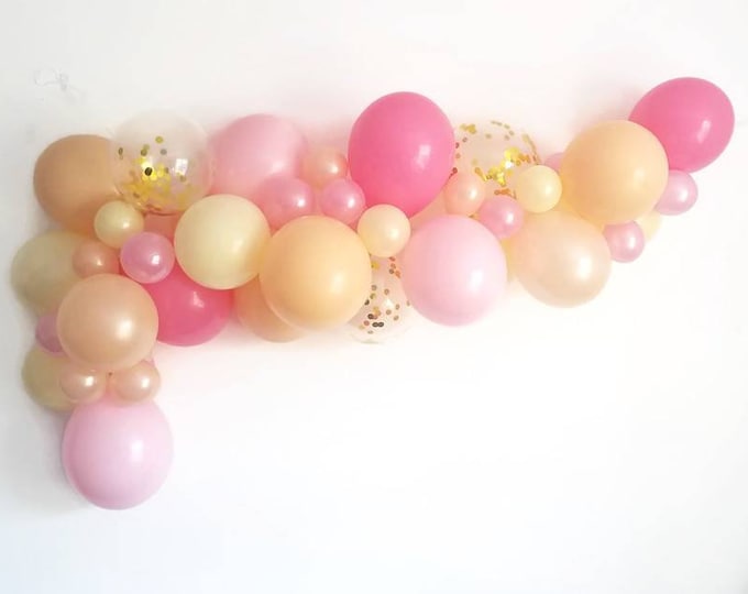 Balloon Garland,DIY balloon Garland kit,pink balloon Garland,Complete balloon Garland kit.Confetti balloon Garland,blush balloon garland