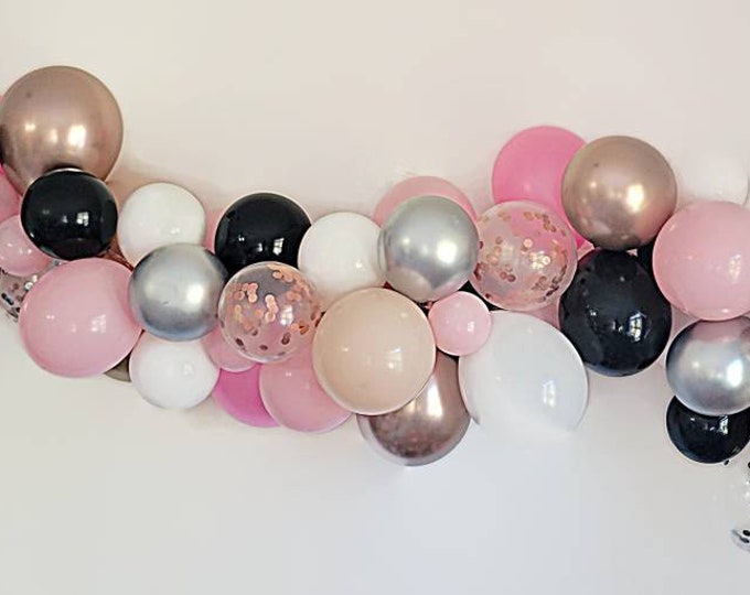 Balloon garland,D.I.Y Balloon Garland,Bachelorette balloon garland,Bachelorette backdrop,Nash Bash,let's go girls, Nash bach,last rodeo