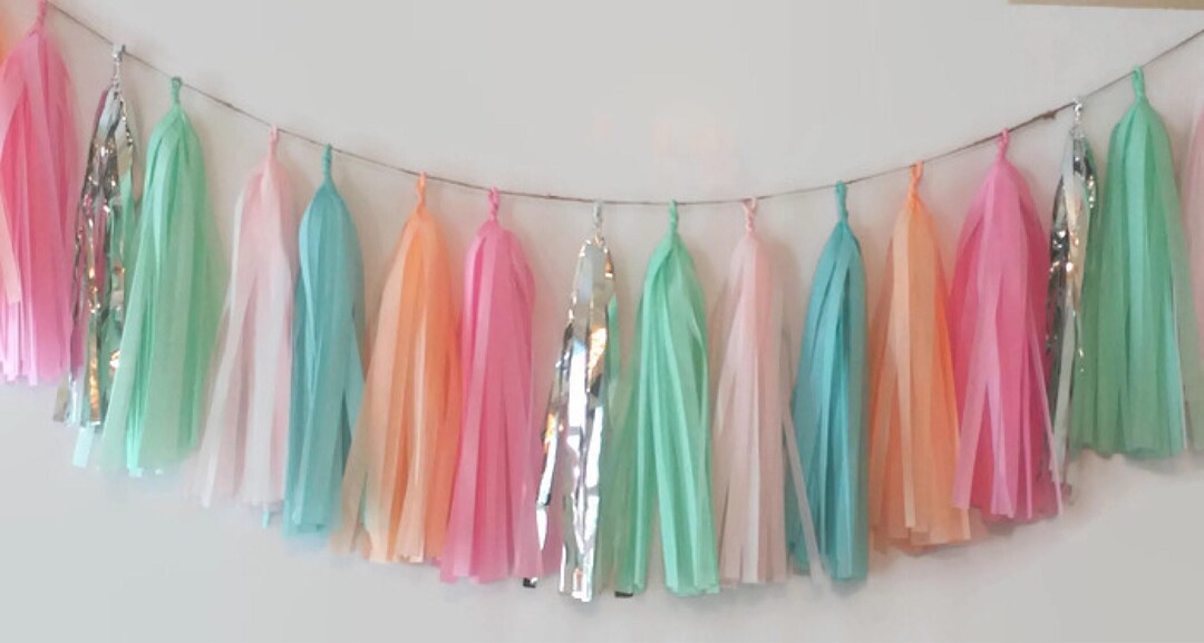 Unicorn Tassel Garland,rainbow Tassel Garland,pastel Fringe,birthday