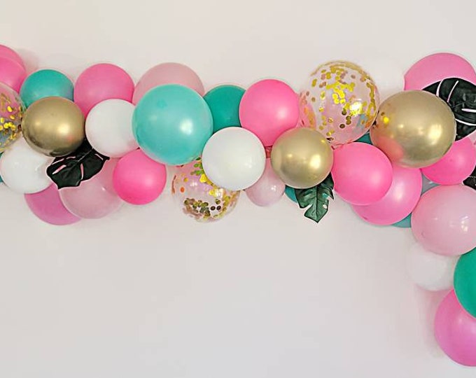 Balloon garland,D.I.Y Balloon Garland,Bachelorette balloon garland,Tropical balloon garland,Tropic like its hot,tropical bachelorette