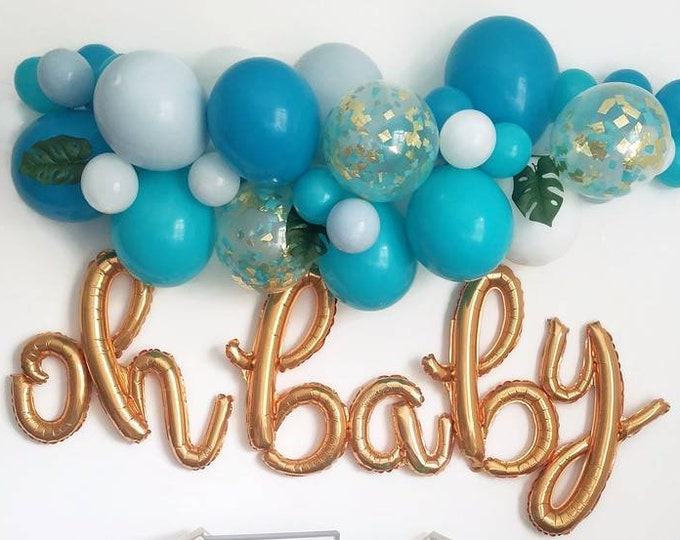 Balloon Garland,DIY balloon Garland kit,oh baby balloon Garland,Complete balloon Garland kit,baby shower balloon garland,baby shower decor