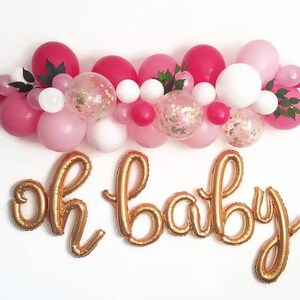 Balloon Garland,DIY balloon Garland kit,oh baby balloon Garland,Complete balloon Garland kit,baby shower balloon garland,baby shower decor