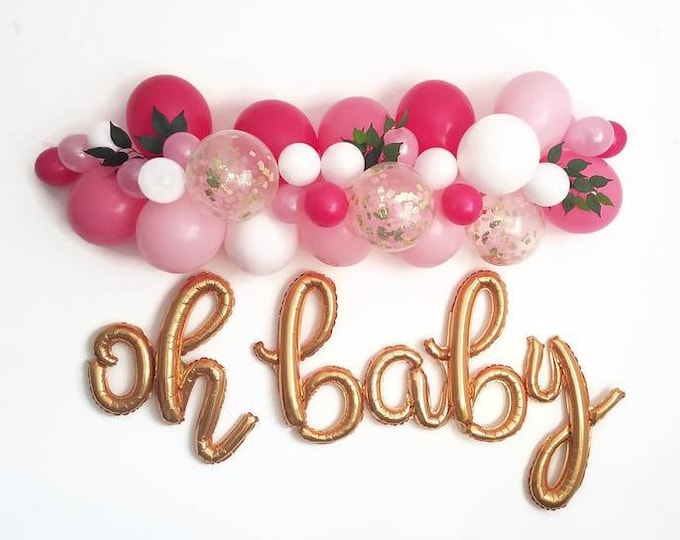 Balloon Garland,DIY balloon Garland kit,oh baby balloon Garland,Complete balloon Garland kit,baby shower balloon garland,baby shower decor