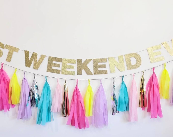 Best weekend ever,Best weekend ever banner,brides babes bachelorette,bachelorette decorations,90's Bachelorette,b girls weekend,bachelorette