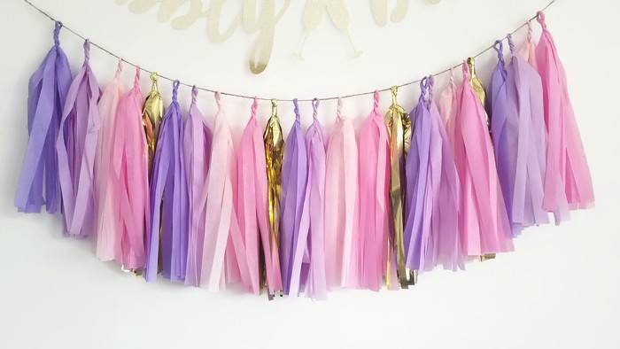 Pastel Tissue Paper Tassel (4 Colors) — LinenTablecloth