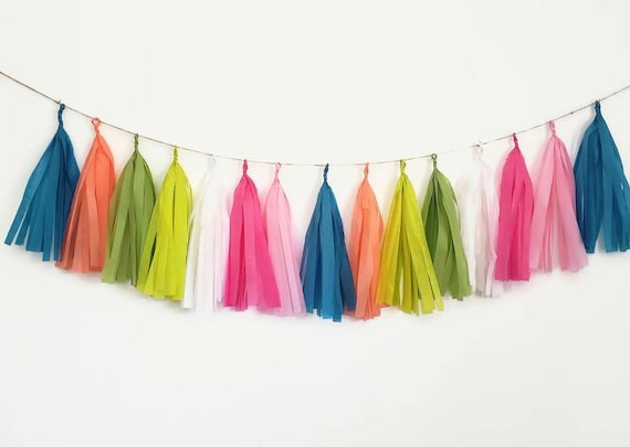 Boho Rainbow Tassel Garland