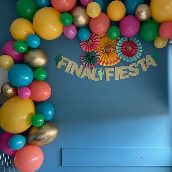 Fiesta balloon Garland,balloon Garland kit,fiesta balloons,fiesta decor,final fiesta,final fiesta bachelorette,firsts balloon arch, fiesta