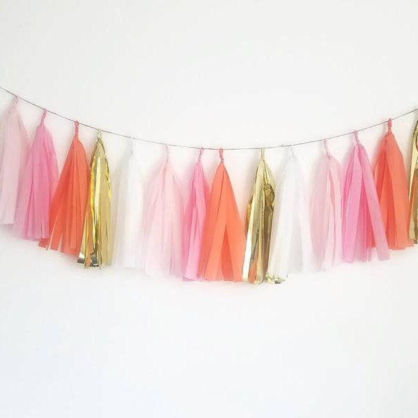 Pink Tassel Garland Etsy