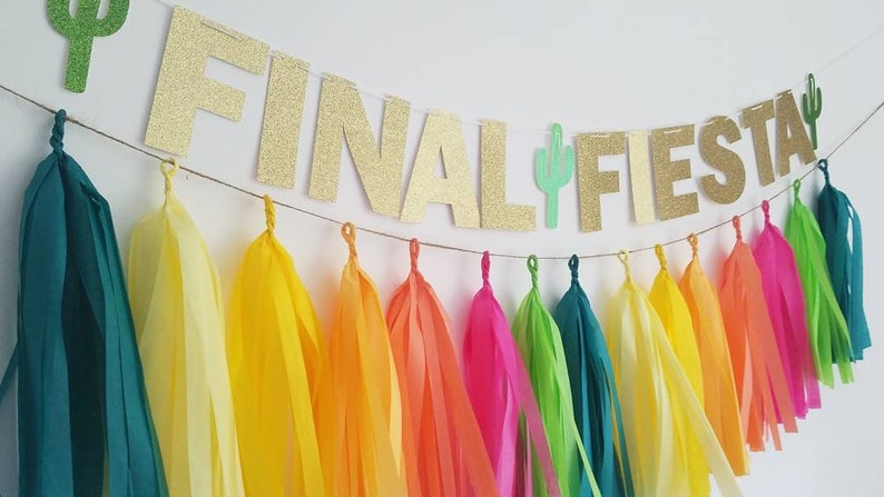 Final fiesta banner,fiesta garland,fiesta Bachelorette tassel garland,Bachelorette party,Bachelorette decor,last fling before the ring,