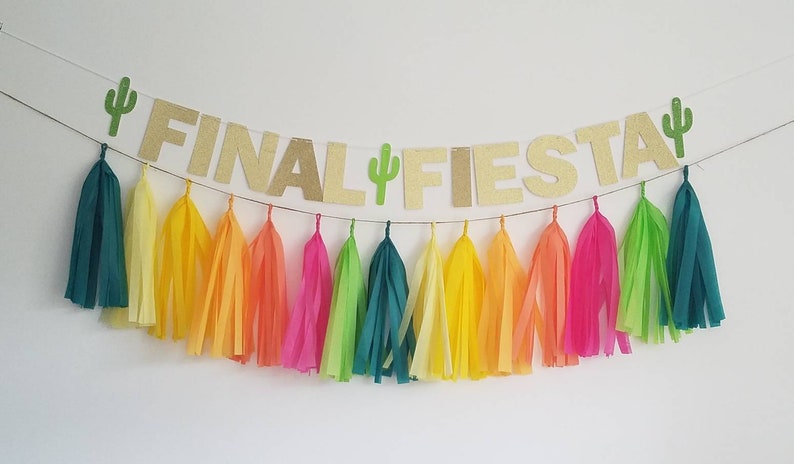 Final fiesta banner,fiesta garland,fiesta Bachelorette tassel garland,Bachelorette party,Bachelorette decor,last fling before the ring,