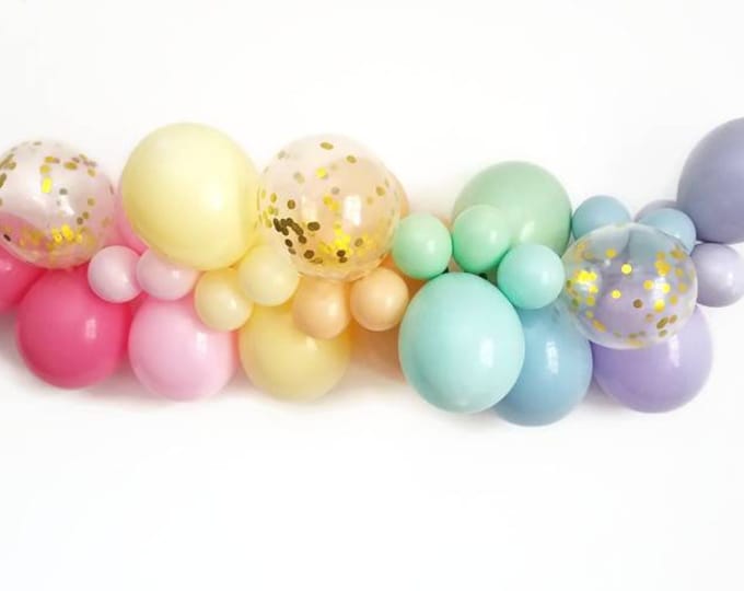 Pastel rainbow balloon Garland, rainbow balloon Garland, Pastel balloon Garland,pastel rainbow party,Rainbow party decorations,rainbow decor