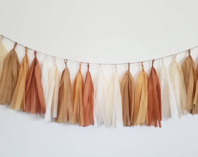 Tissue paper tassel Garland,  Tassel garland,boho tassel garland,bridal shower,boho,first trip around the sun,first birthday,bachelorette