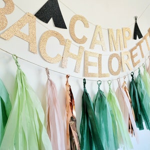 Camp Bachelorette,Camp Bach,Camp Bachelorette decor,camping Bachelorette,camp bach banner,bachelorette party ideas,bachelorette party decor image 2