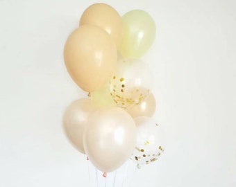 Confetti balloon set,balloon bouquet,confetti balloon bouquet,blush balloon set,ivory party balloons,wedding balloons,bridal shower decor