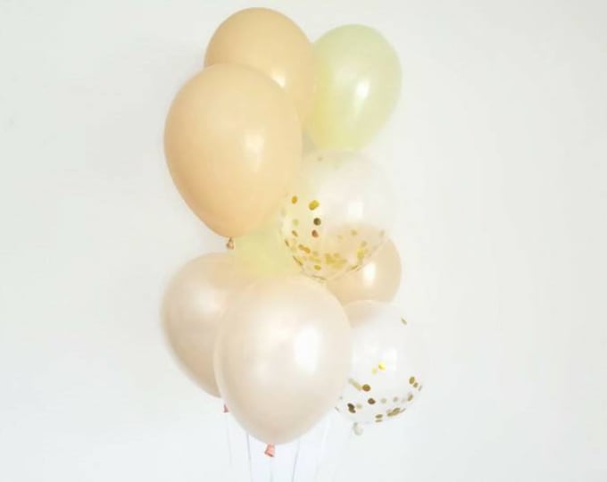 Confetti balloon set,balloon bouquet,confetti balloon bouquet,blush balloon set,ivory party balloons,wedding balloons,bridal shower decor