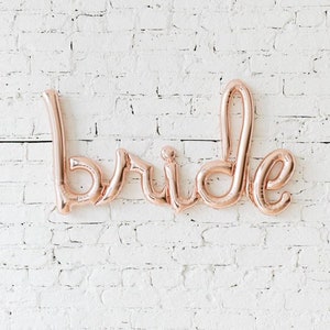 Bride balloon,bride cursive balloon,bride script balloon,rose gold bride balloon,bridal shower,bachelorette,bridal shower balloon,wedding