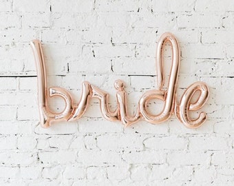 Bride balloon,bride cursive balloon,bride script balloon,rose gold bride balloon,bridal shower,bachelorette,bridal shower balloon,wedding