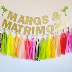 Margs and Matrimony.Fiesta banner,fiesta garland,Bachelorette tassel garland,Bachelorette party,Bachelorette decor,fiesta Bachelorette