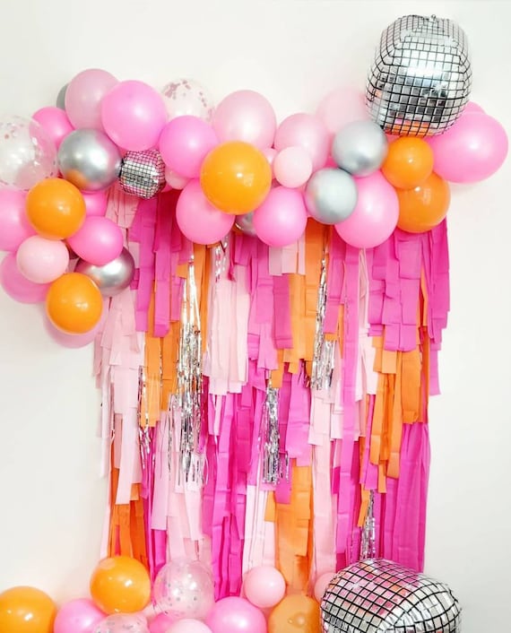 Last disco,Fringe Backdrop,Plastic tablecloth backdrop,bachelorette