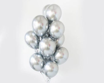 Silver balloon,chrome silver balloon,chrome balloons,wedding balloons,custom balloons, metallic balloons,engagement balloons,metallic,chrome