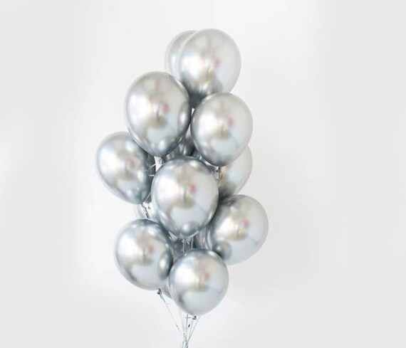 Silver balloon,chrome silver balloon,chrome balloons,wedding balloons,custom balloons, metallic balloons,engagement balloons,metallic,chrome Il_570xn