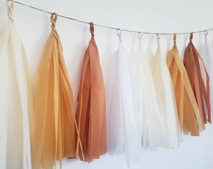 Tissue paper tassel Garland,  Tassel garland,boho tassel garland,bridal shower,boho,first trip around the sun,first birthday,bachelorette