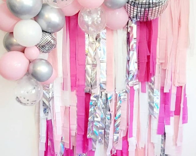 Let's Go girls,Fringe Backdrop,Plastic backdrop,bachelorette backdrop, last disco,Party backdrop,Custom backdrop,brides last disco,nash bash